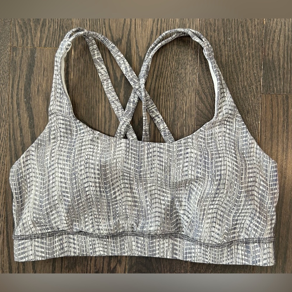 Lululemon Athletica Black and White Patterned Sports Bra